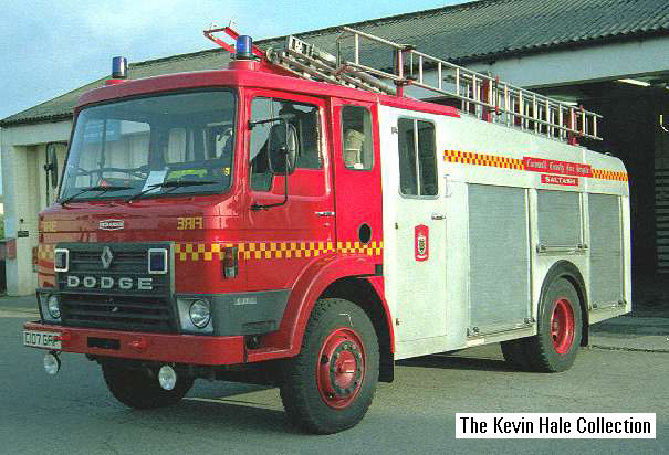 C107GAF - 1986 Dodge G13C/HCB Angus WrL - Picture by Kevin Hale, taken at Saltash fire station, Cornwall on 4th August 1992