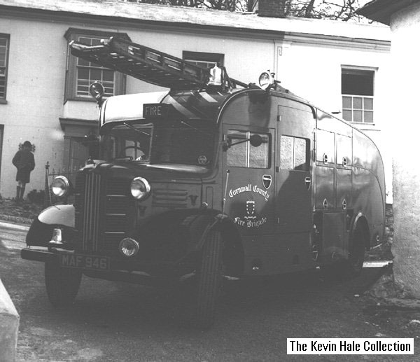 MAF 956 - 1950 Austin K4/Home Office WrT. Picture courtesy of Cornwall County Fire Brigade.