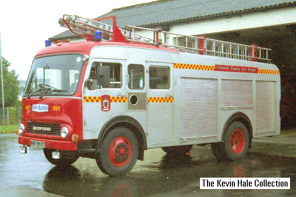 WAF247T - 1978 Bedford TK/HCB Angus Water Tender (WrT) - Picture by Kevin Hale, taken at Saltash Fire Station, Cornwall, on 8th August 1996.
